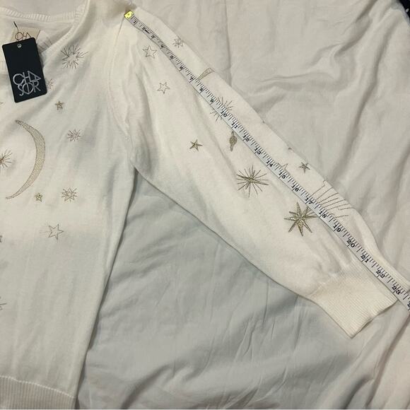 Chaser NWT Plus Size 2X White Astrology Sweater - Picture 8 of 12